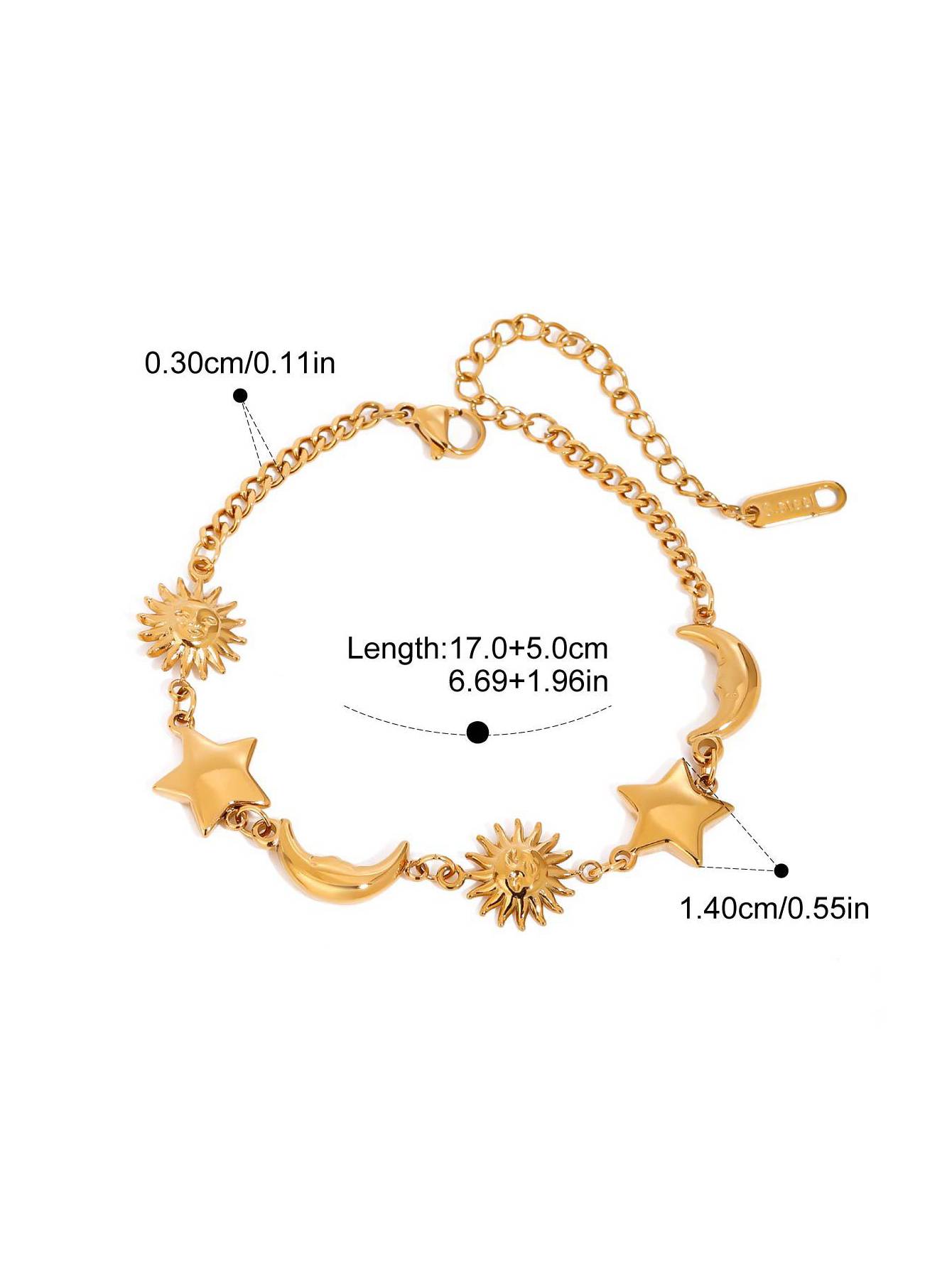 Sun Star Moon Bracelet