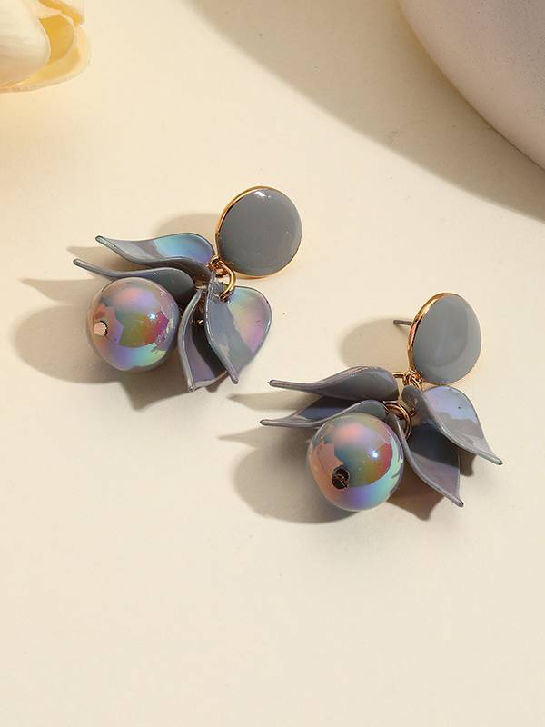 Vacation Style Colorful Flower Earrings