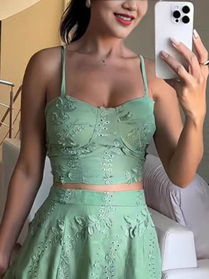 Casual Holiday Lace Patchwork High Waist A-Line Maxi Skirt