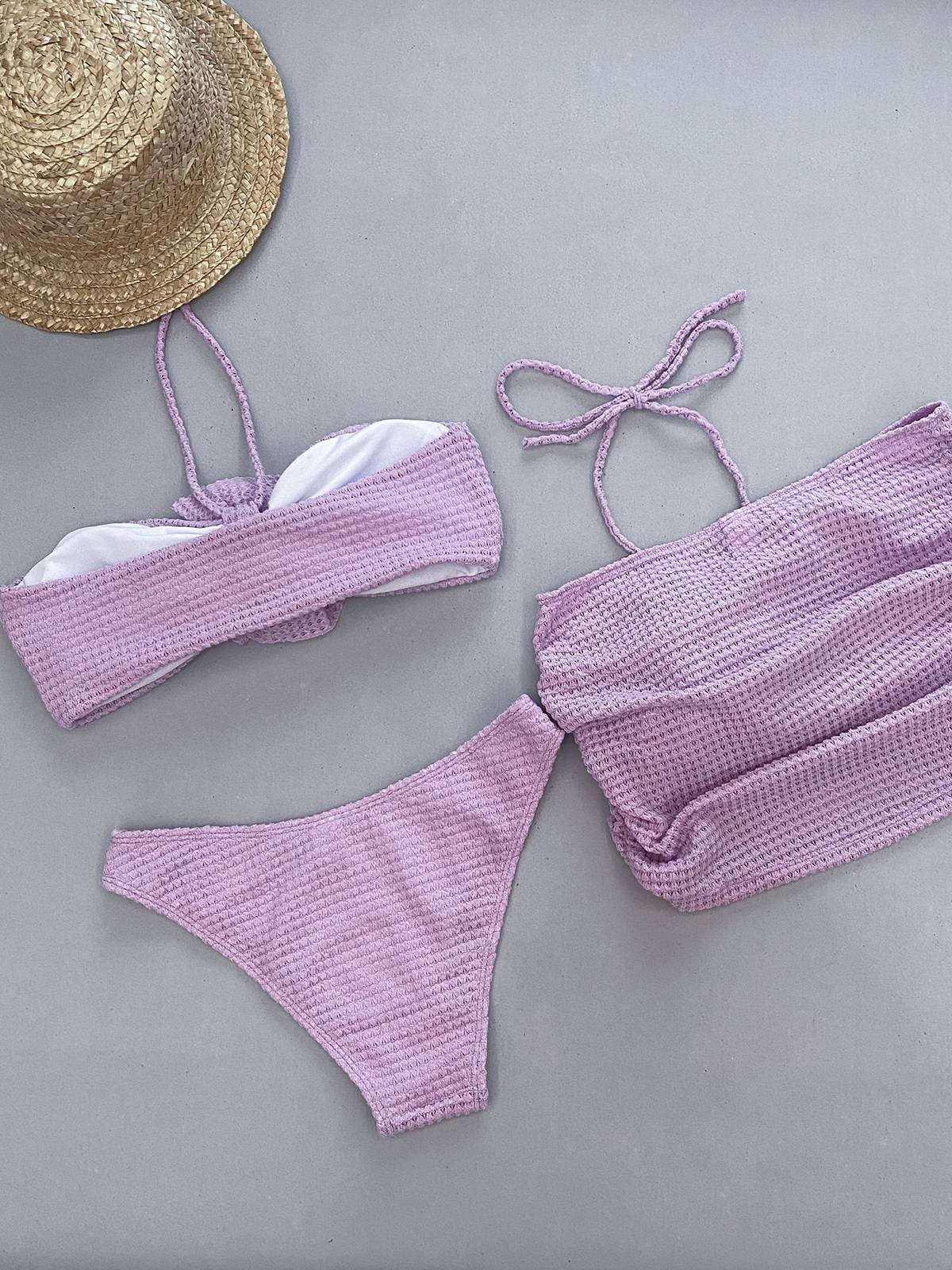 Three-dimensional Flower Bikini Three-piece set