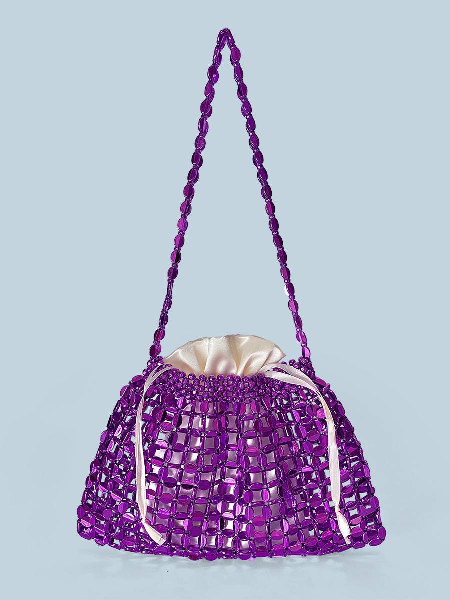 Hollow-out Woven Handbag Underarm Bag