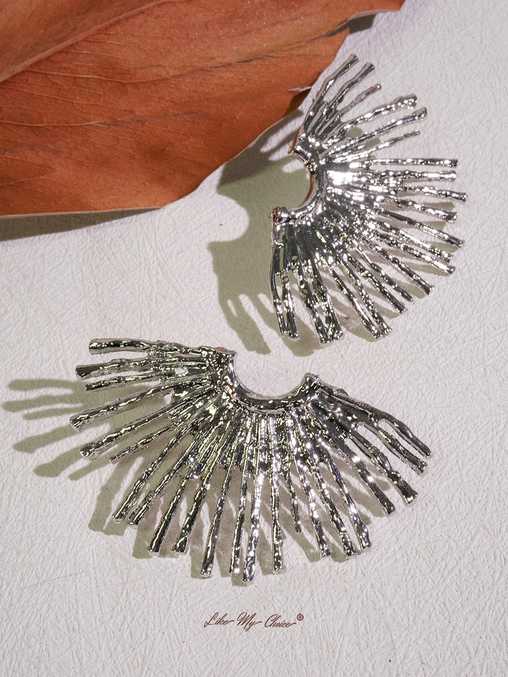 Fashion Street Exaggerated Ray Fan-Shaped Earrings