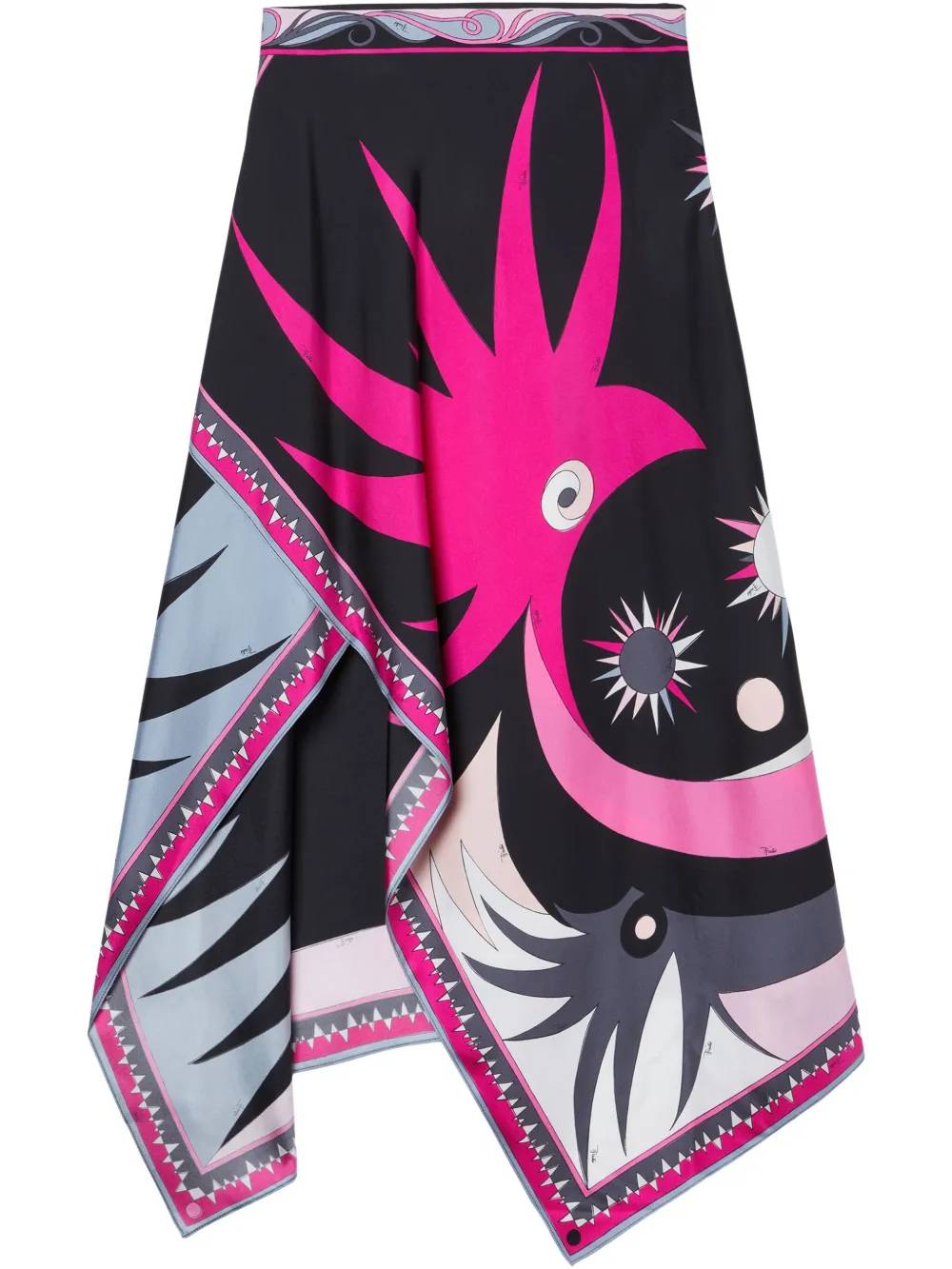 Unique Printed Halter Top And Skirt Suit