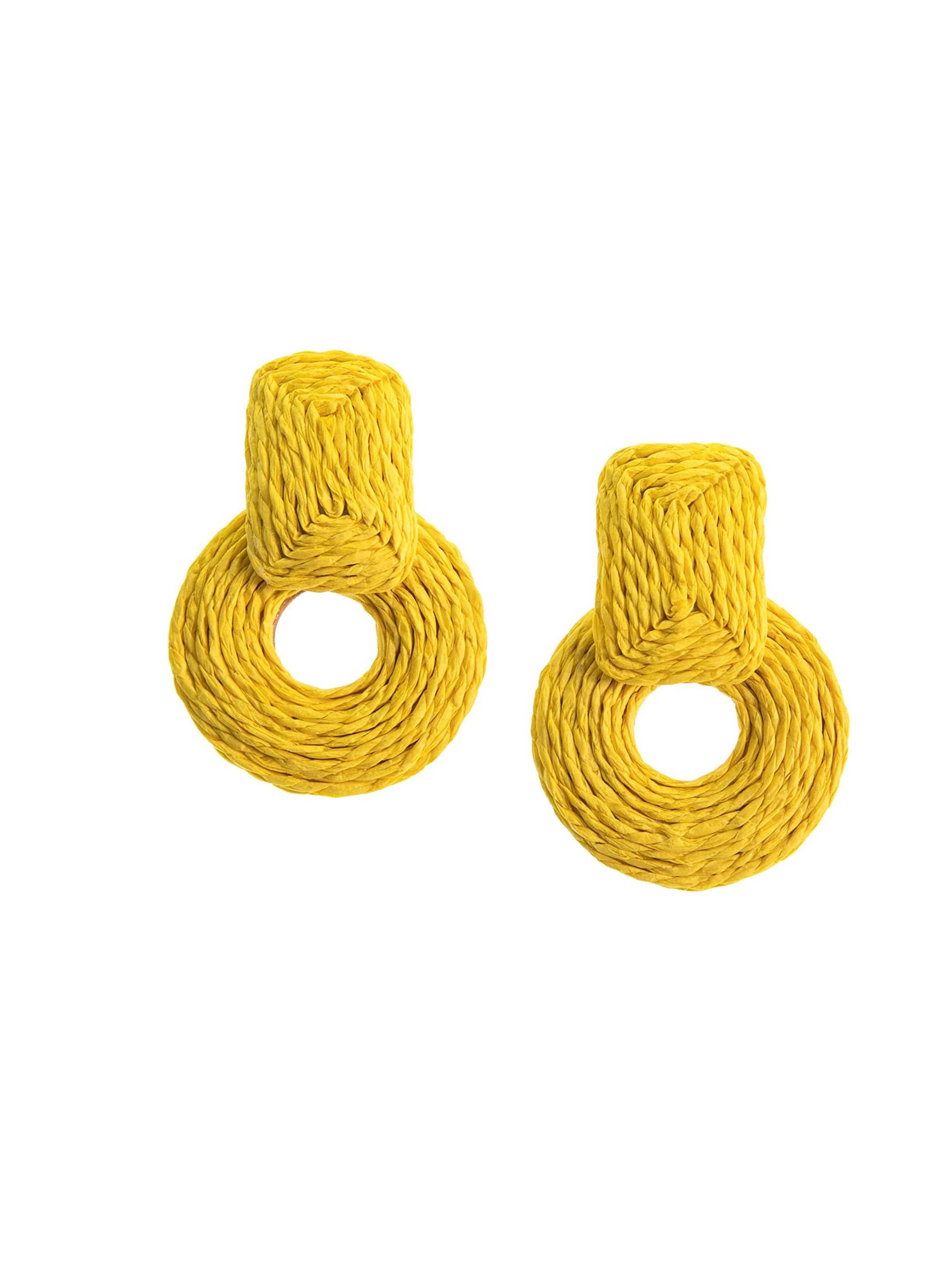 Straw Hand-woven Earrings