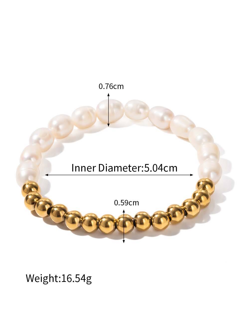 Pearl Metal Bracelet