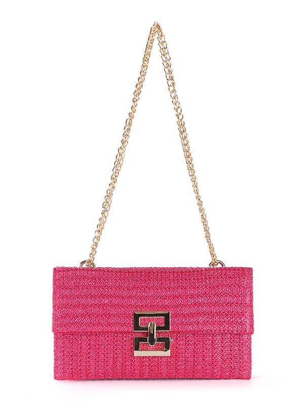 Straw Minimalist Clutch Chain Bag