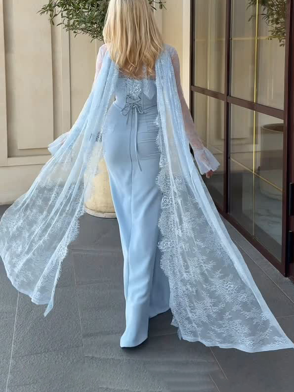 Elegant Sheer Lace Long Sleeve Shrug Top