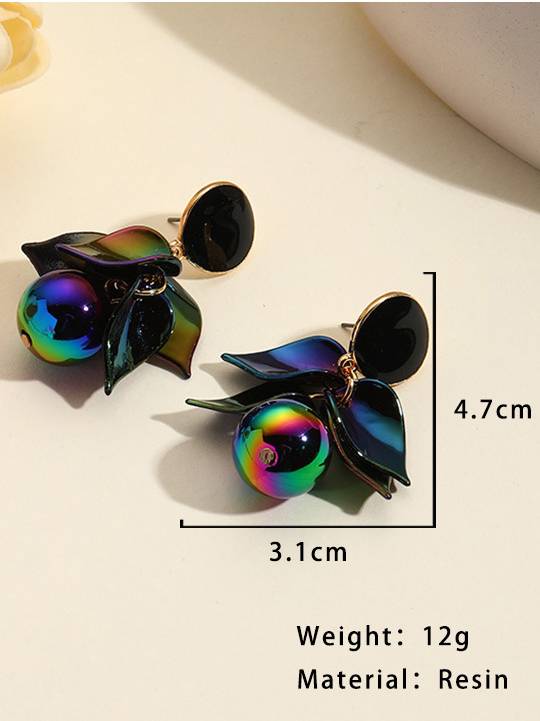 Vacation Style Colorful Flower Earrings