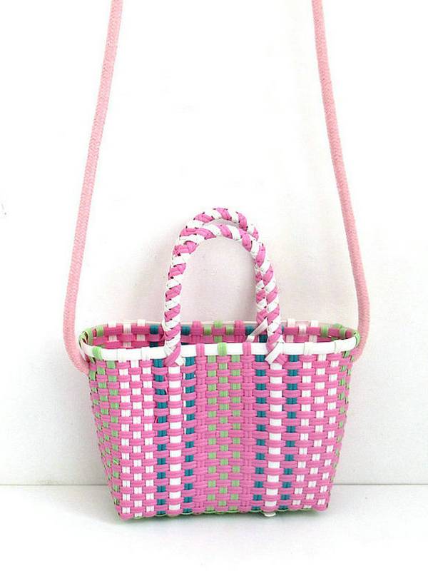 Colorful Hand Woven Beach Bag Picnic Bag