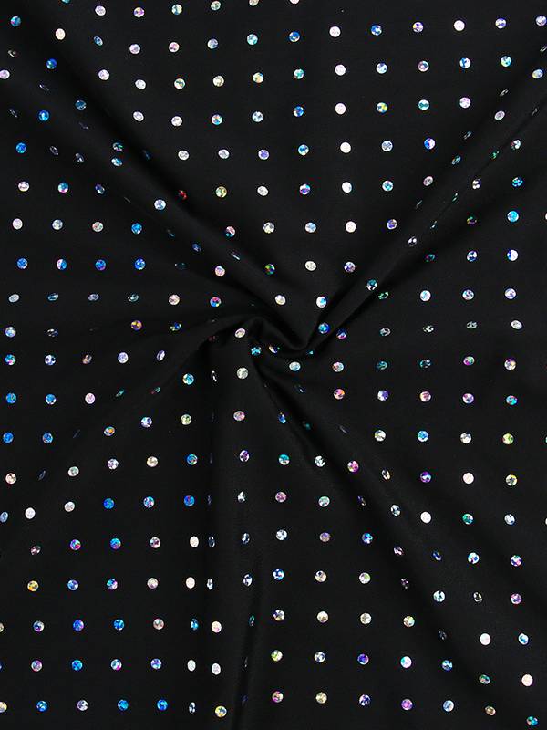 Shimmering Hollow Long Sleeve Dress