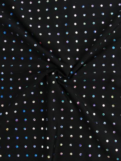 Shimmering Hollow Long Sleeve Dress