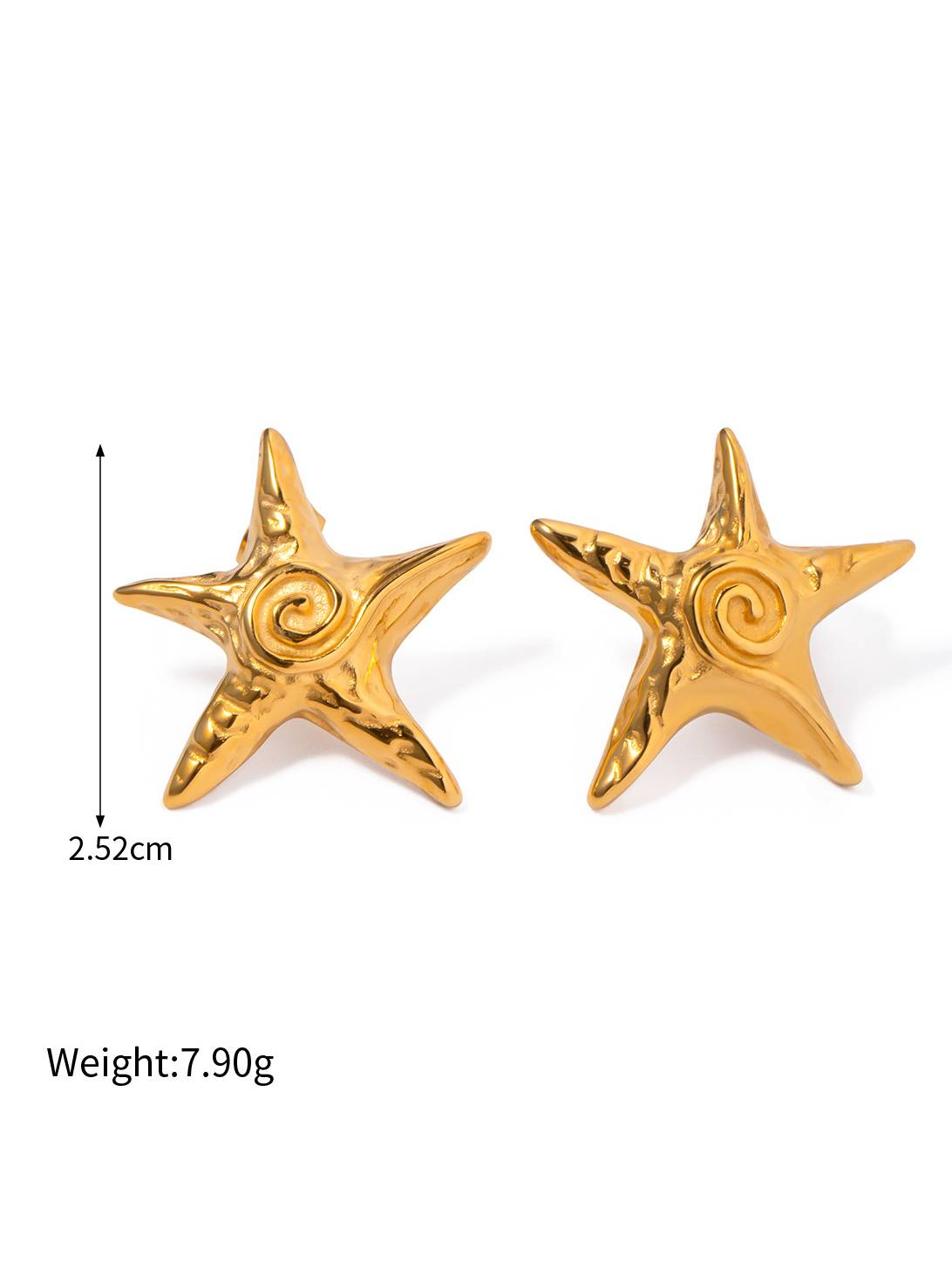 Starfish Earrings Necklace Ring Suit