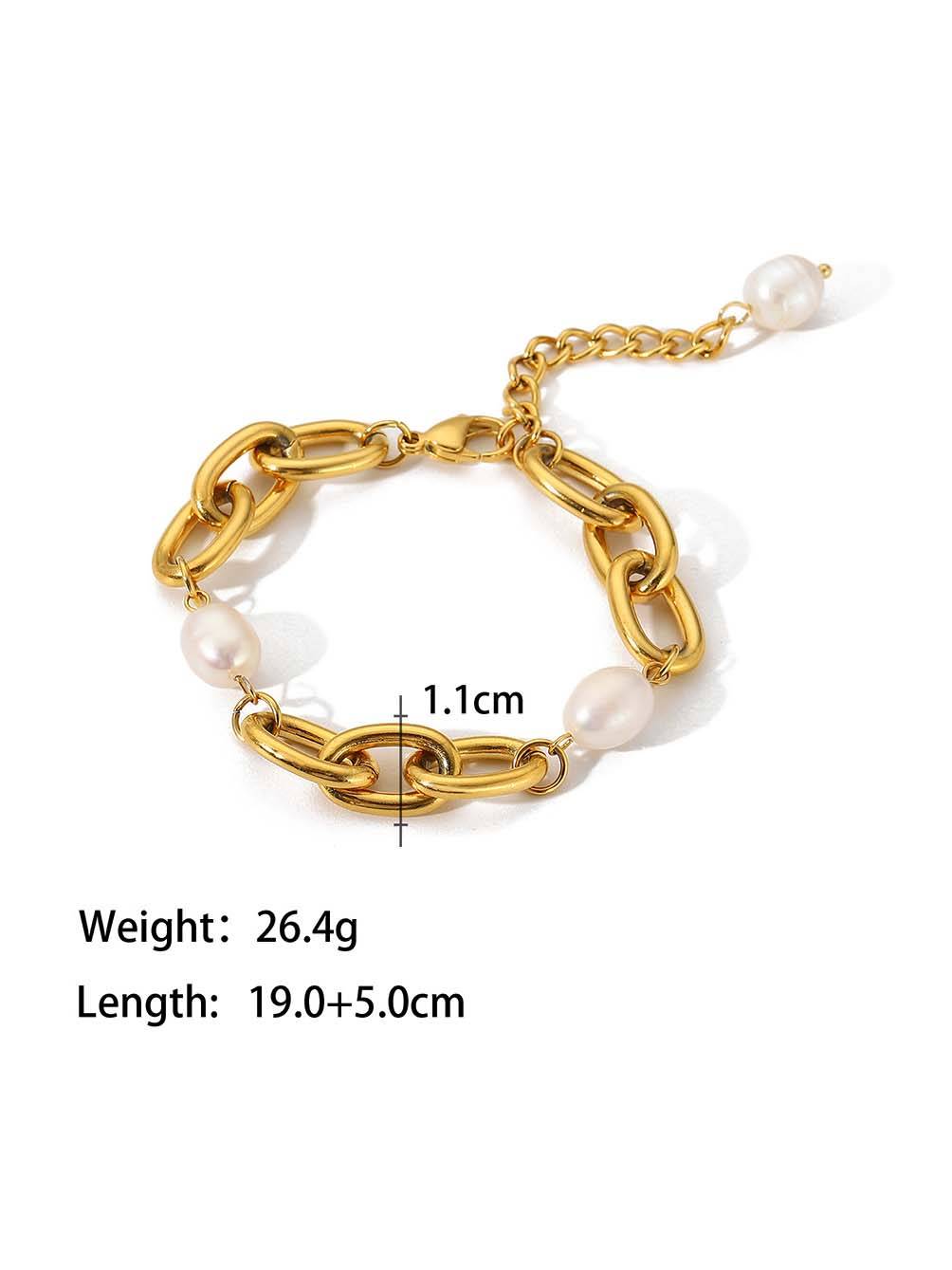 Pearl Metal Bracelet