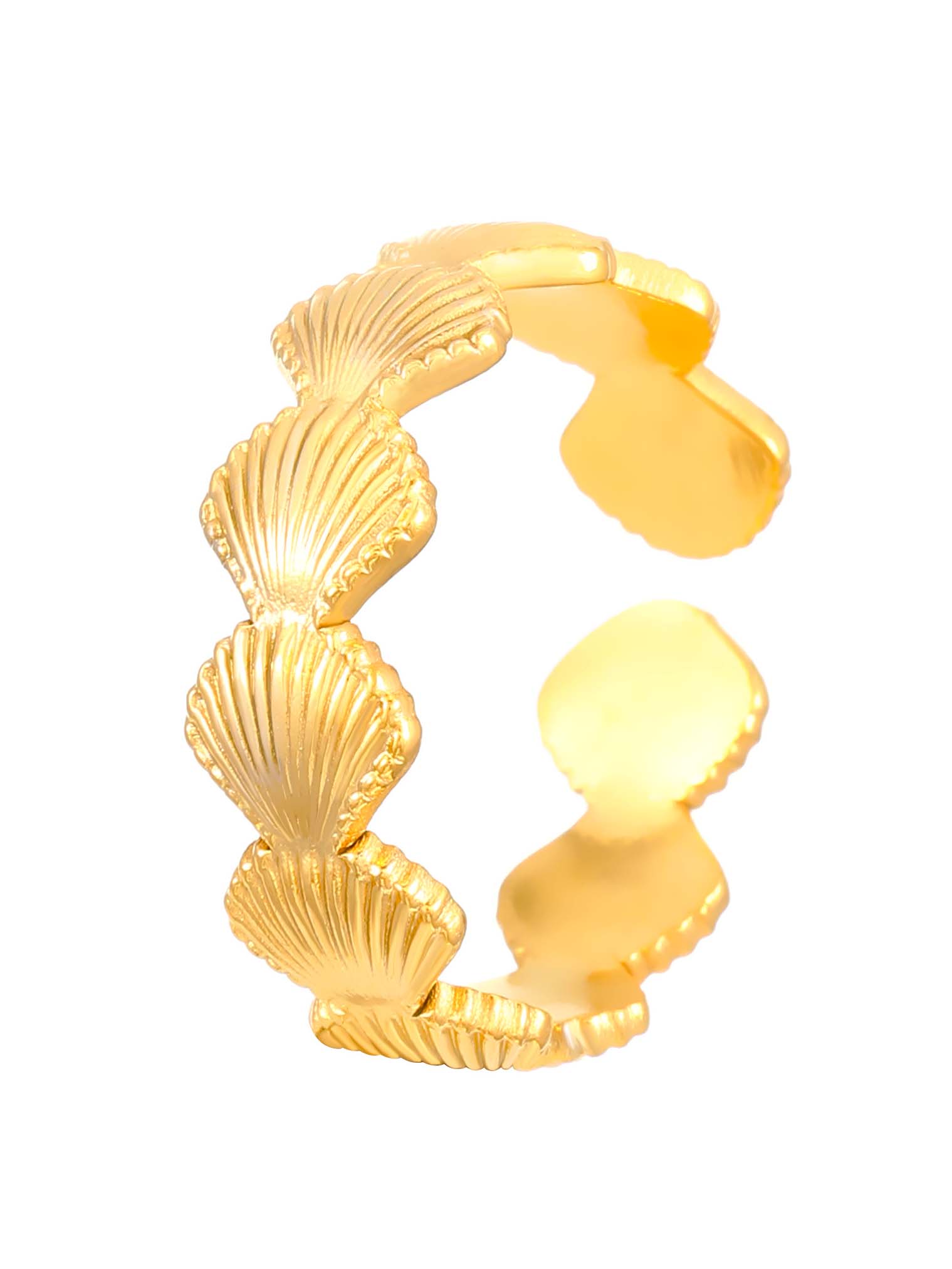 Shell Starfish Pearl Ring