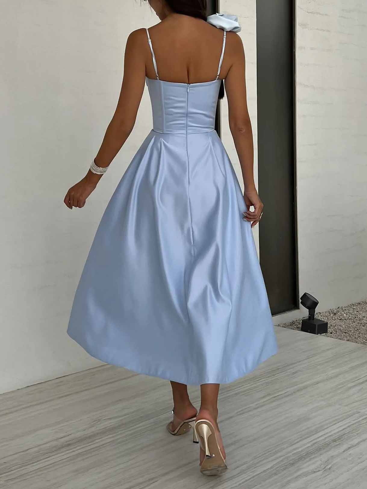 Elegant Slip Floral Midi Dress