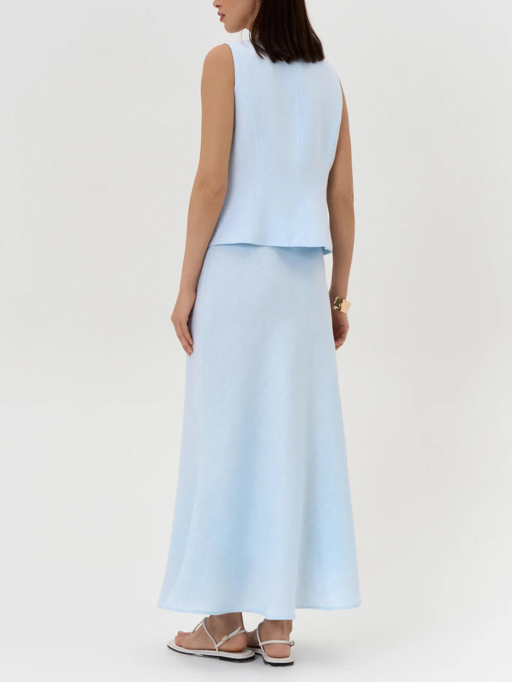 Classic Casual Elastic High-Waist A-Line Skirt