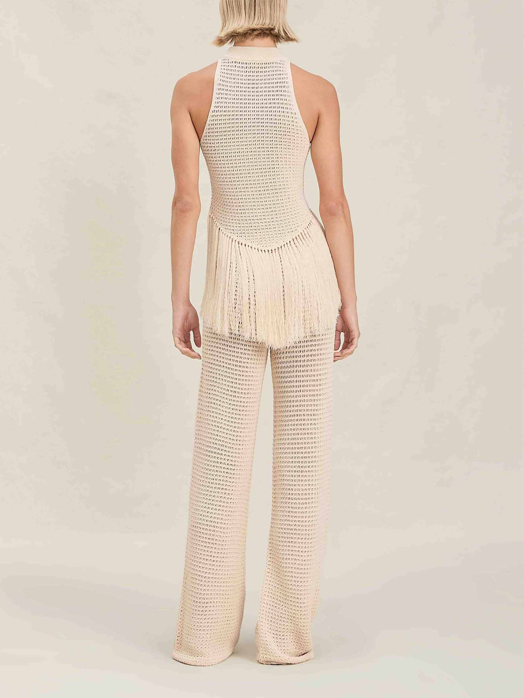 Exquisite Knit Elastic Waistband Pants