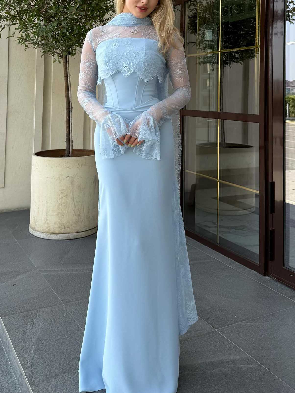 Elegant Strapless Corset Maxi Dress