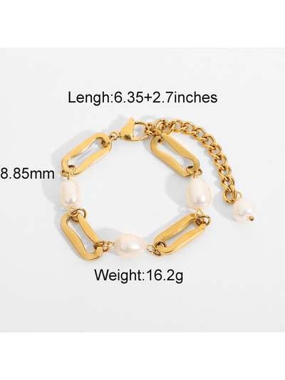Pearl Metal Bracelet