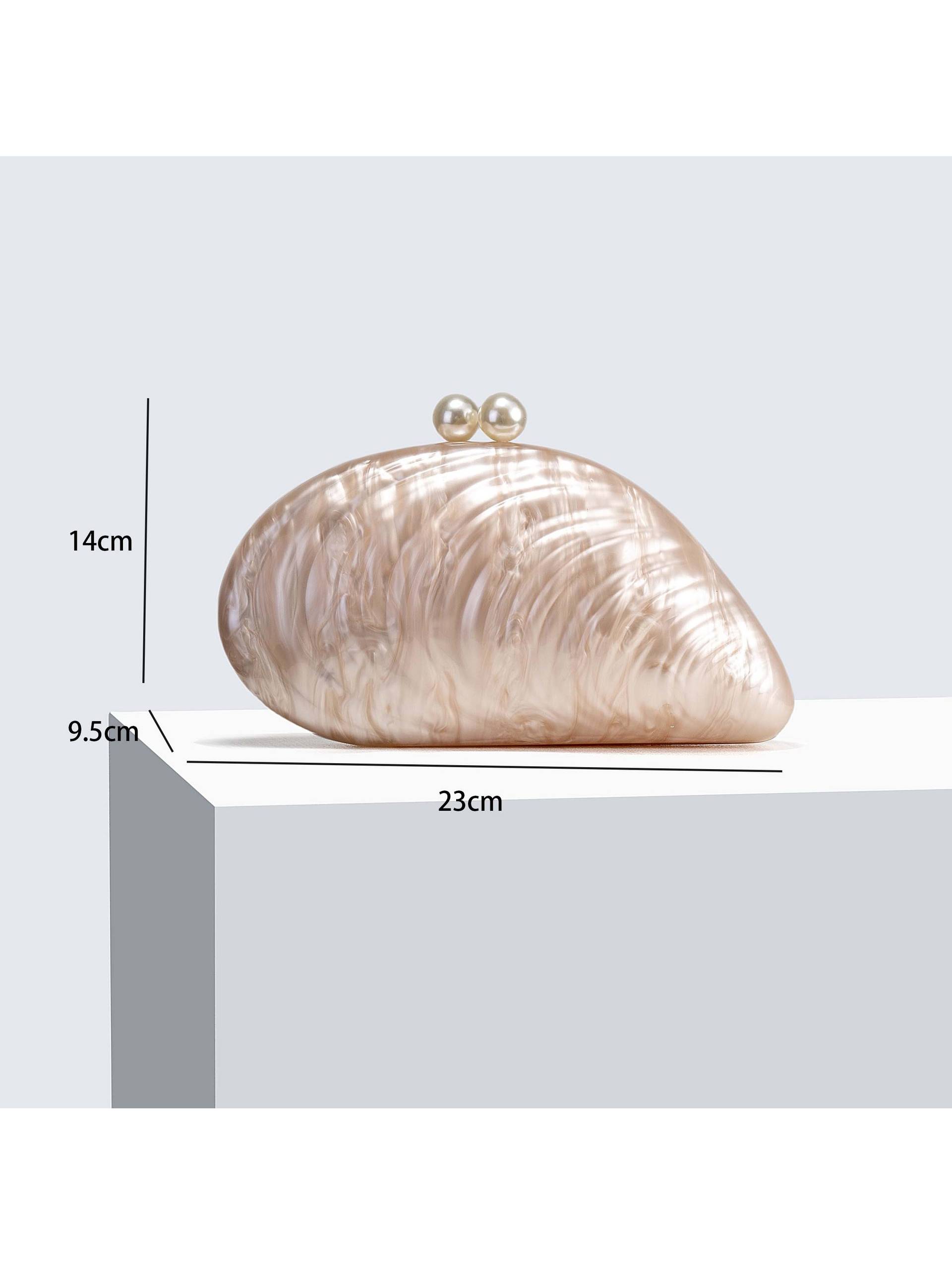 Shell Element Clutch Chain Bag