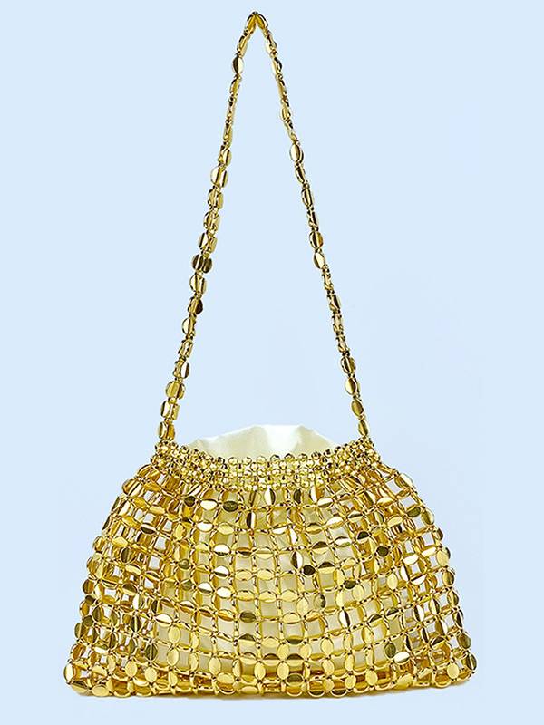 Hollow-out Woven Handbag Underarm Bag