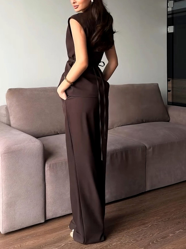 Elegant Wide-Leg High-Waisted Pants
