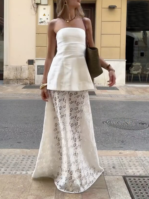 Elegant A-line Wrap Neck Tank Top