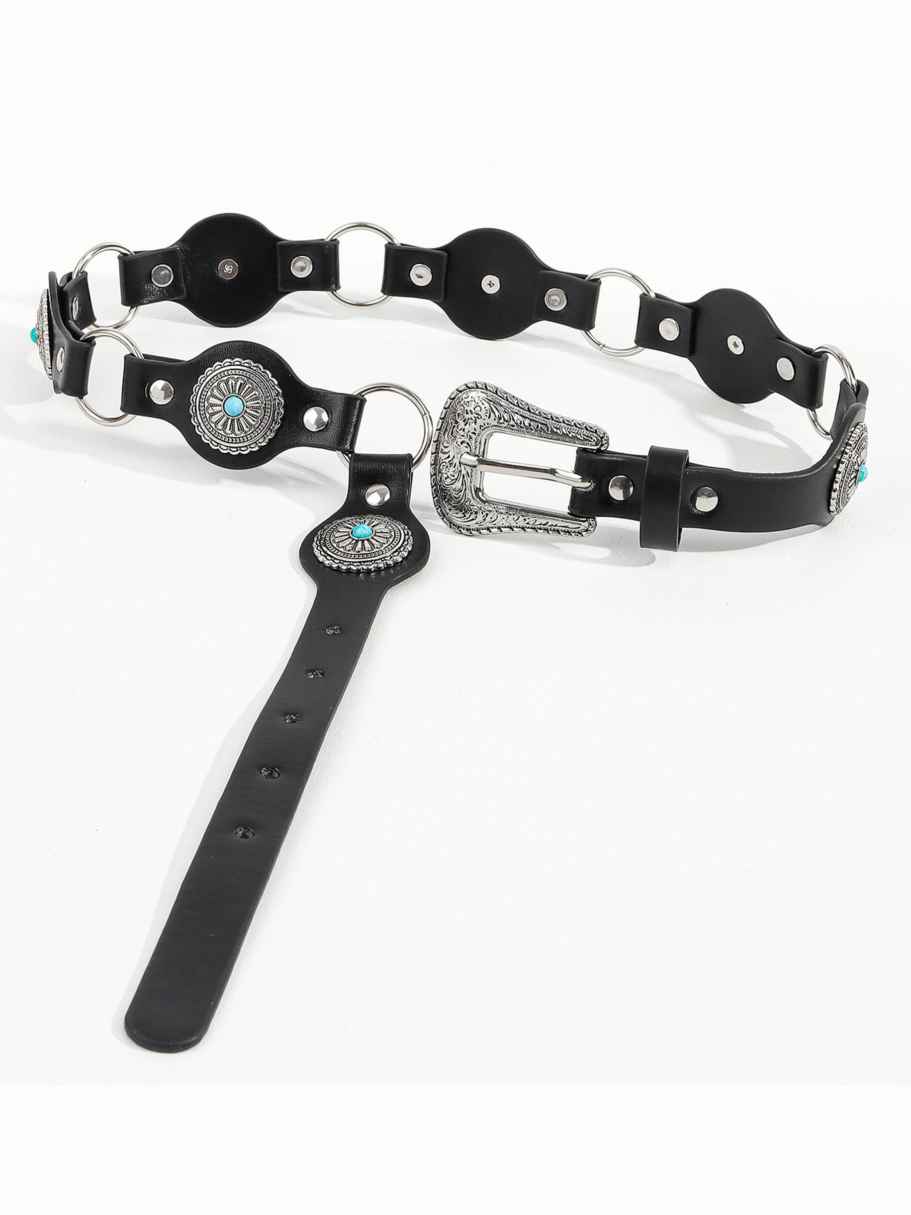 Vintage Turquoise Inlaid Belt