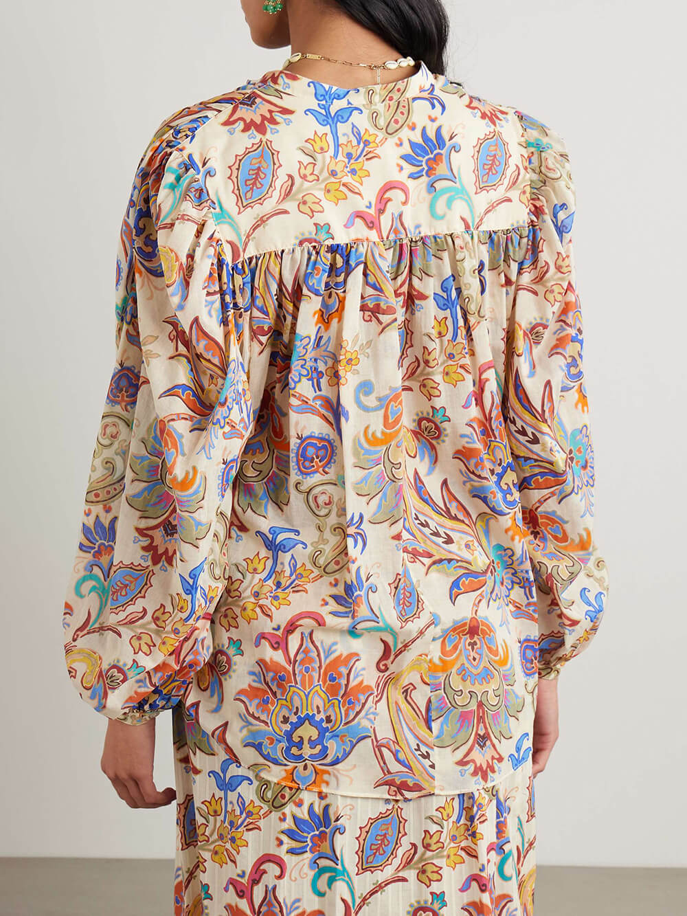Unique Paisley Print Loose Shirt