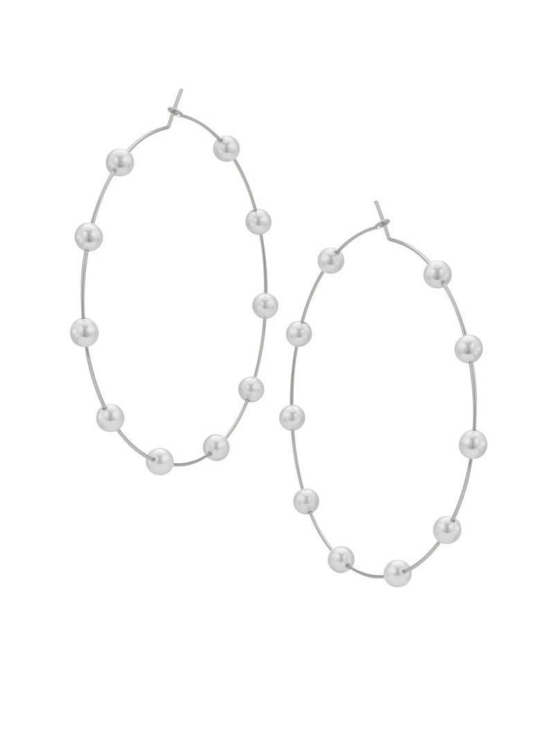 Pearl Circle Earrings