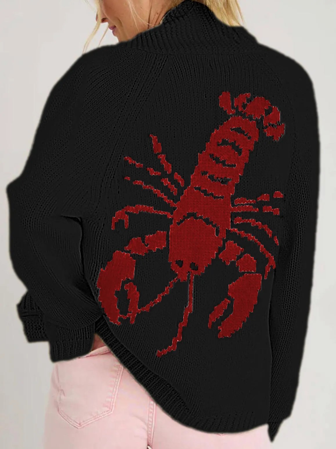 Fun Lobster Cardigan Sweater Jacket