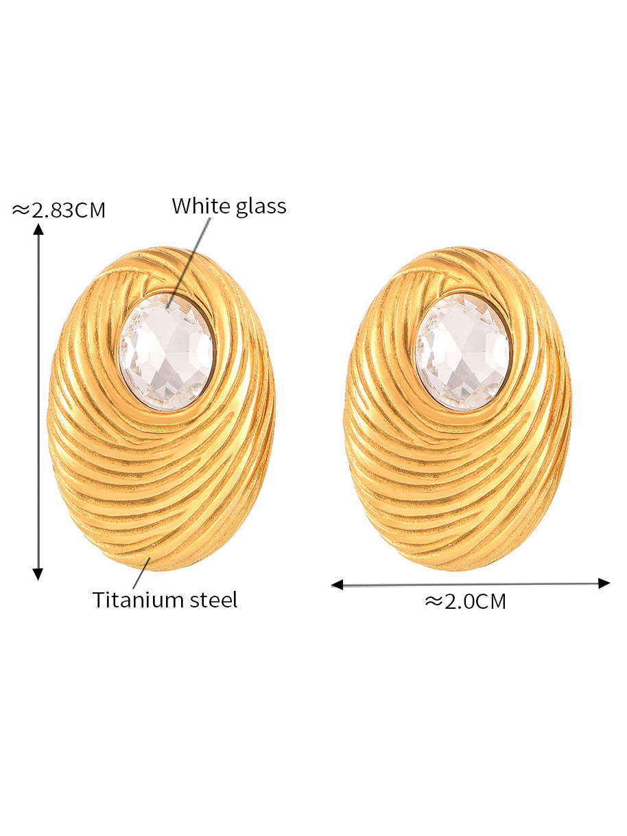 Fashionable And Personalized Water Drop Zircon Earrings