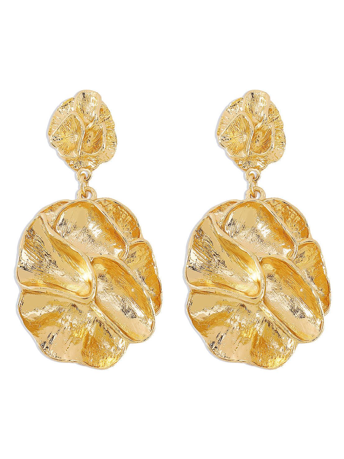 Retro Simple Geometric Irregular Leaf Earrings