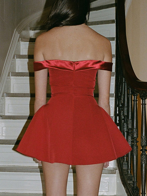 Elegant One Shoulder A-Line Party Mini Dress