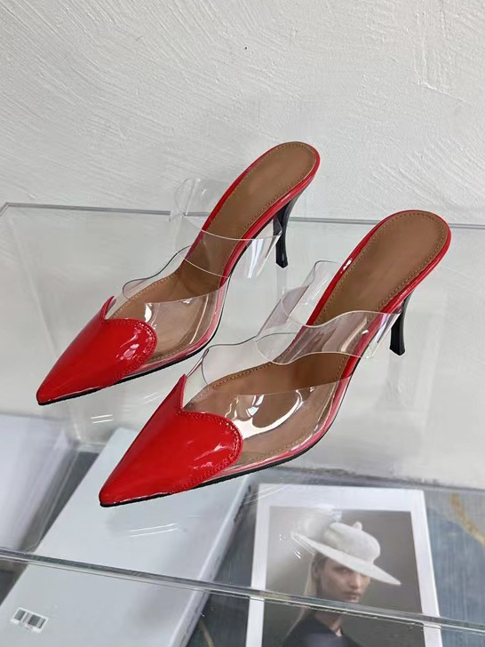 Fashion Transparent Closed Toe High Heels