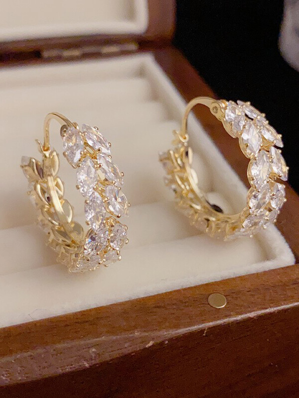 Fashionable Wheat Ear Hoop Earrings