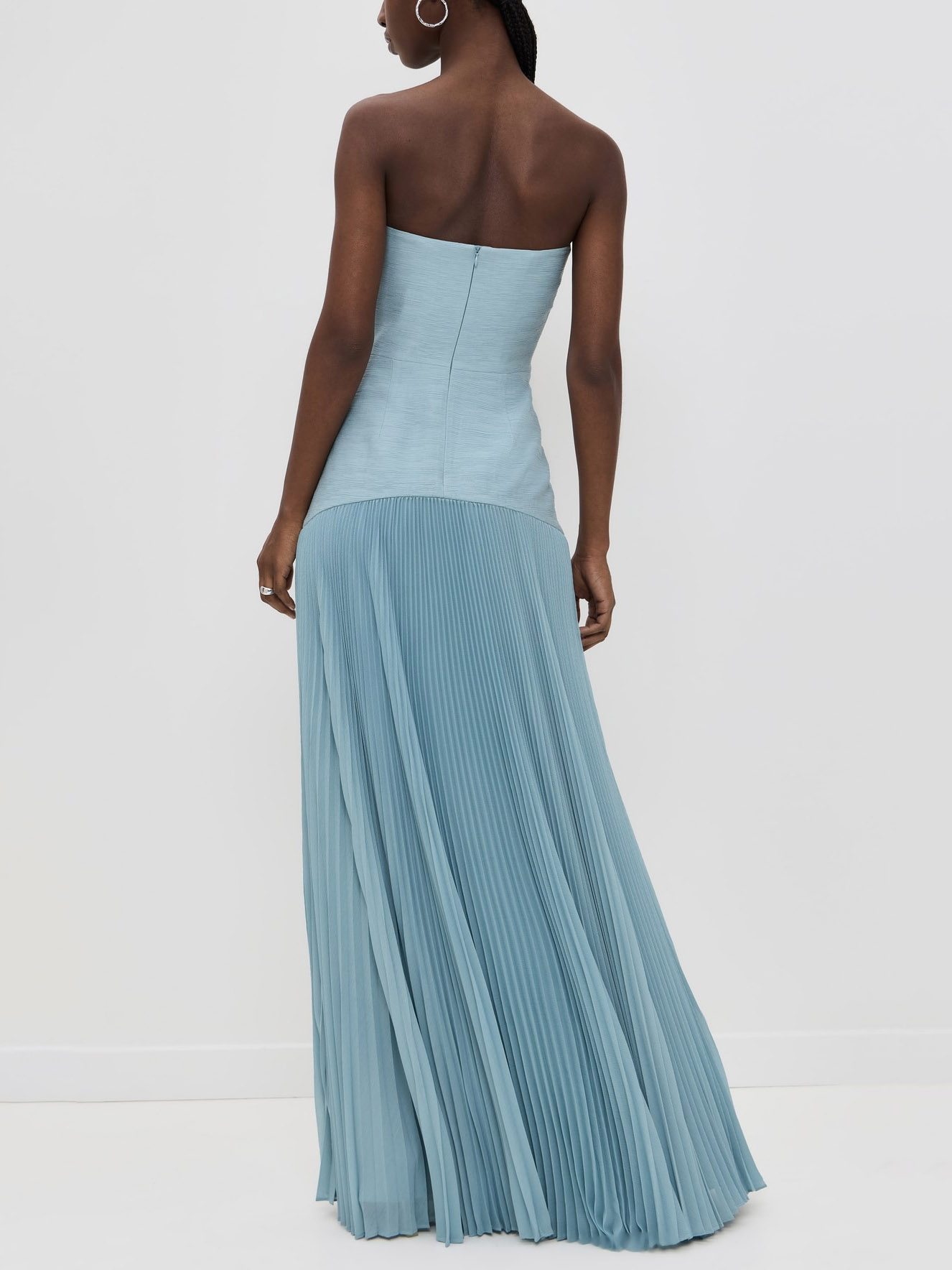 Elegant Wrap-Breasted Pleated Maxi Dress