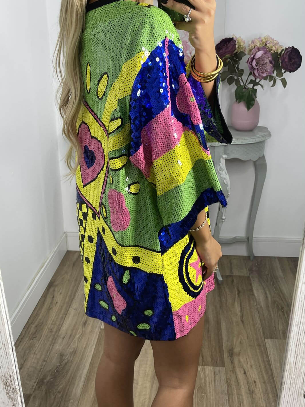 Unique Sequin Creative Pattern Loose T-shirt