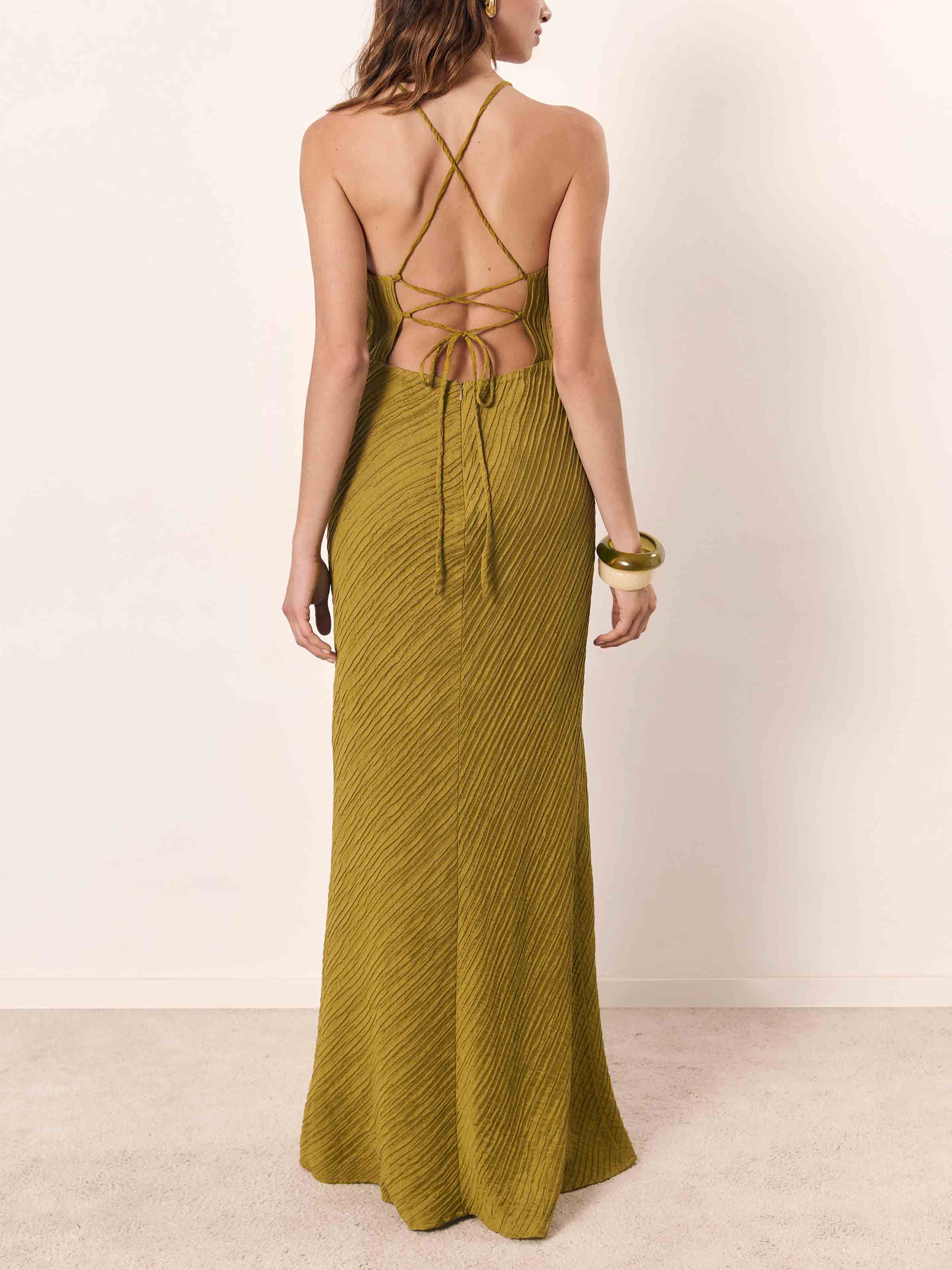 Elegant Sexy Backless Lace-Up Party Maxi Dress