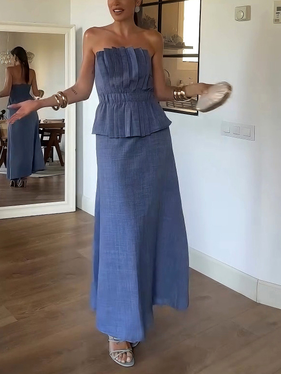 Chic High-Waisted A-Line Midi Skirt