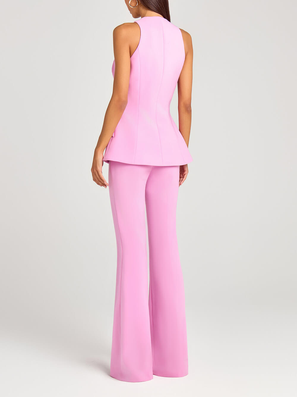 Exquisite Power High Rise Side Zipper Flare Slim Fit Pants