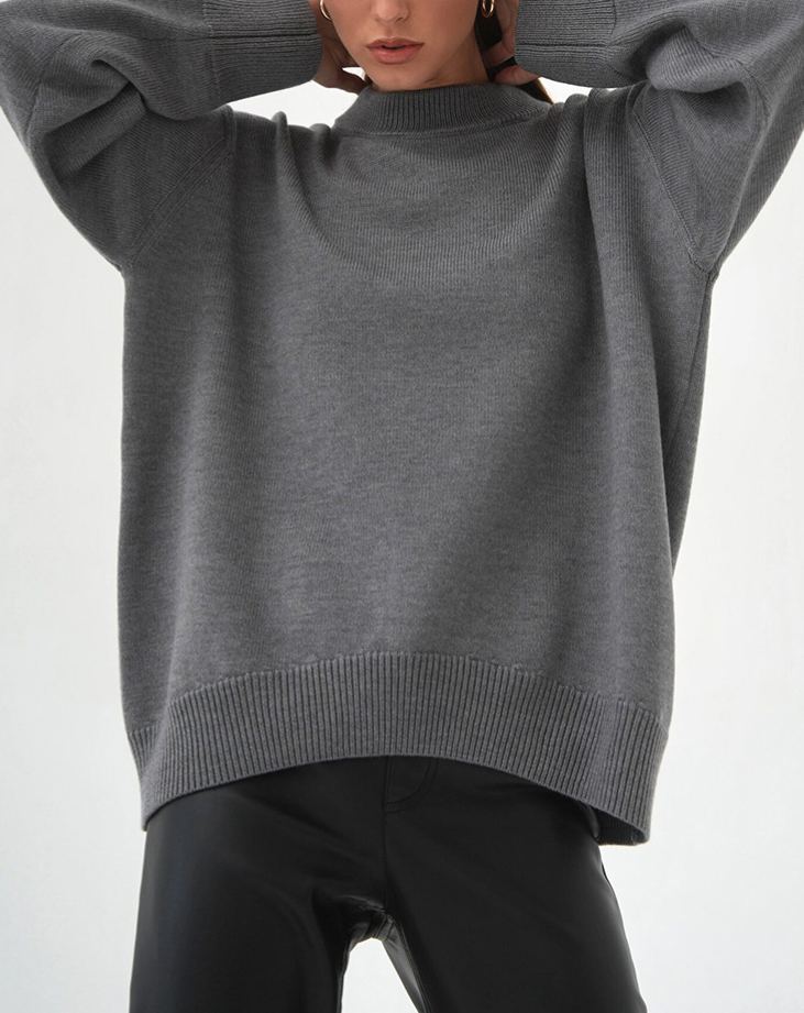 All-Match Casual Crewneck Knit Sweater