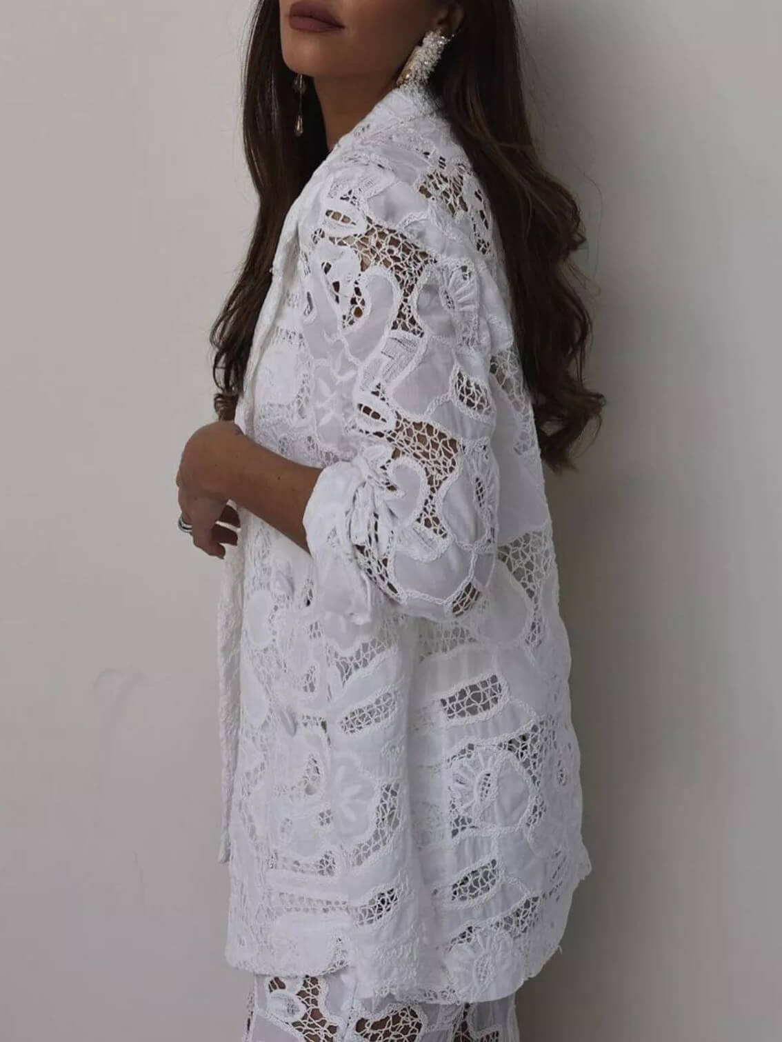 Elegant Casual Lace Loose Suit Jacket