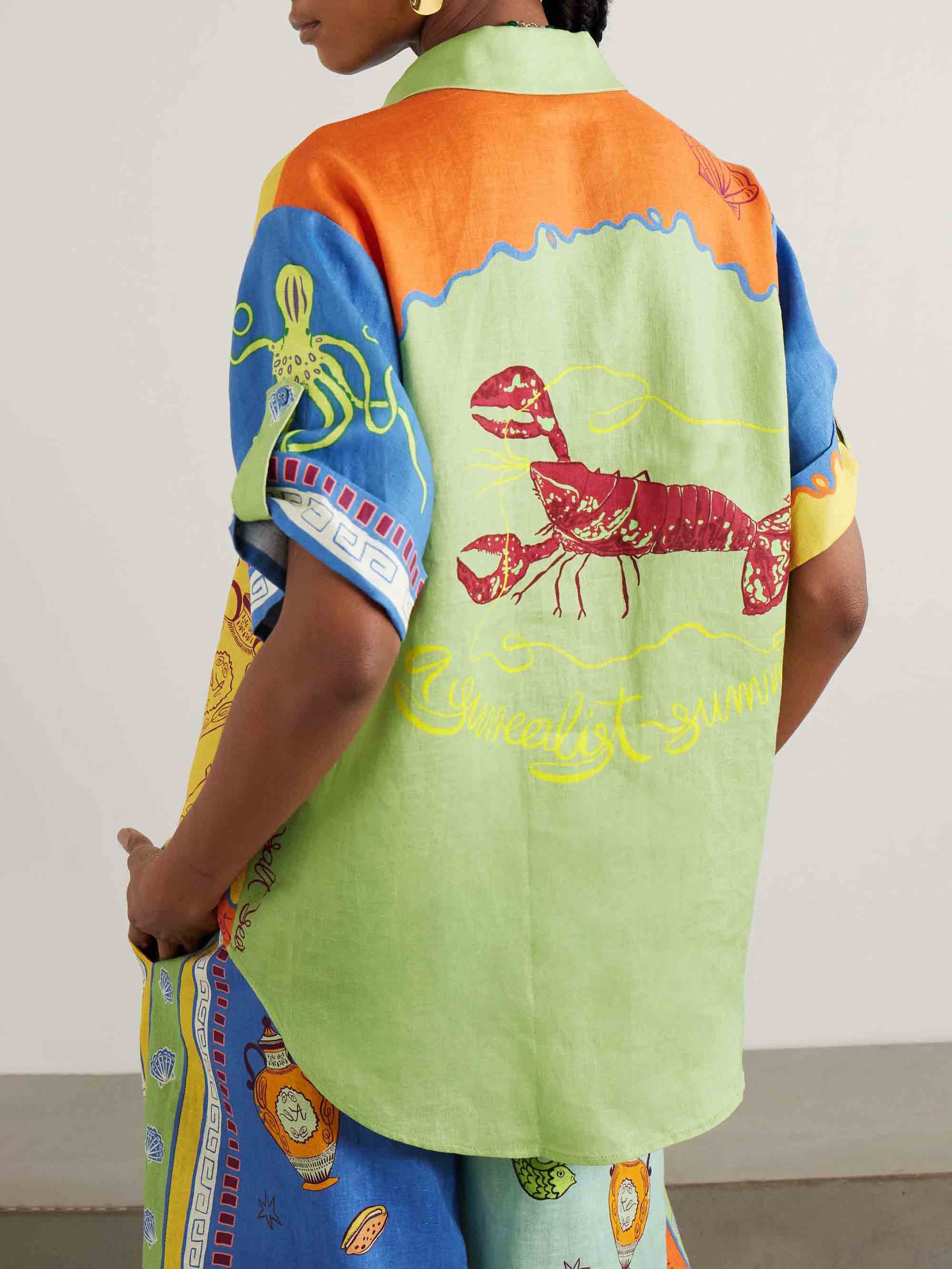 Unique Summer Fantasy Print Short-sleeved Loose Shirt