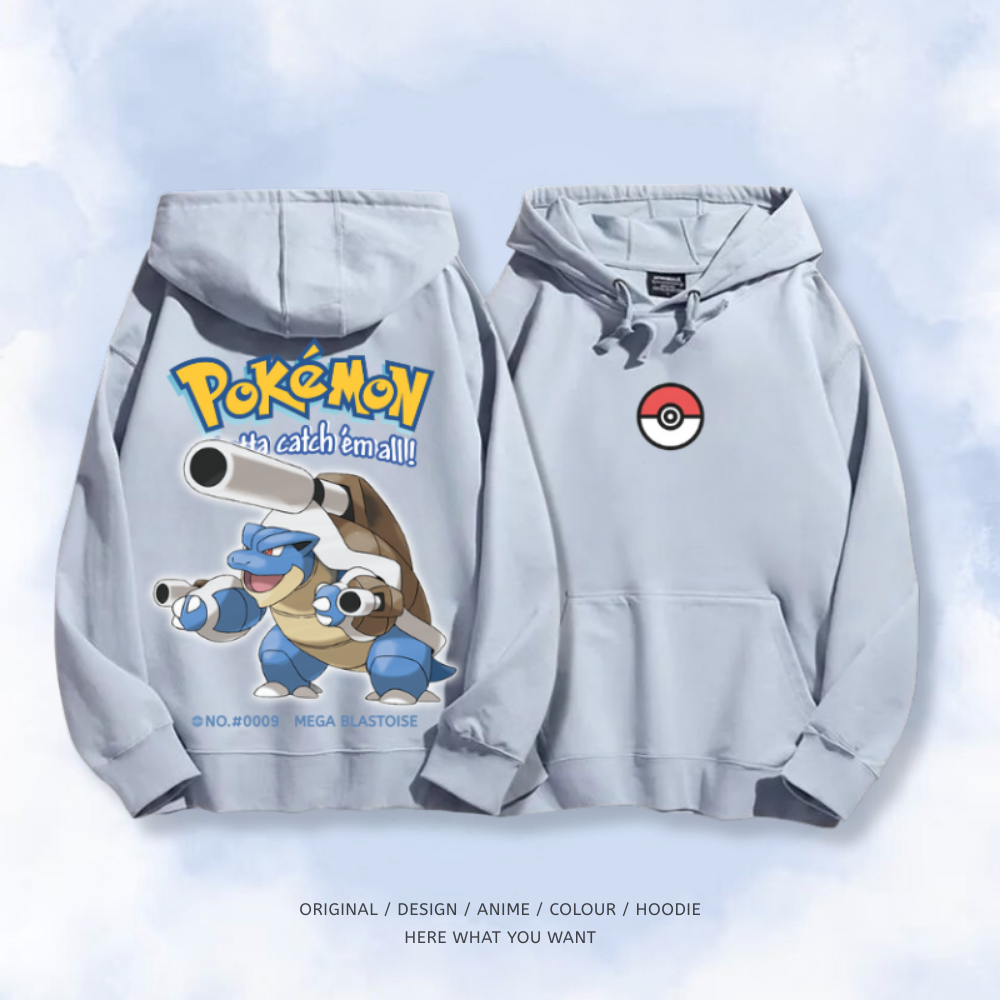 寶可夢 超級進化 2025秋冬新款 親子情侶男女連帽衛衣