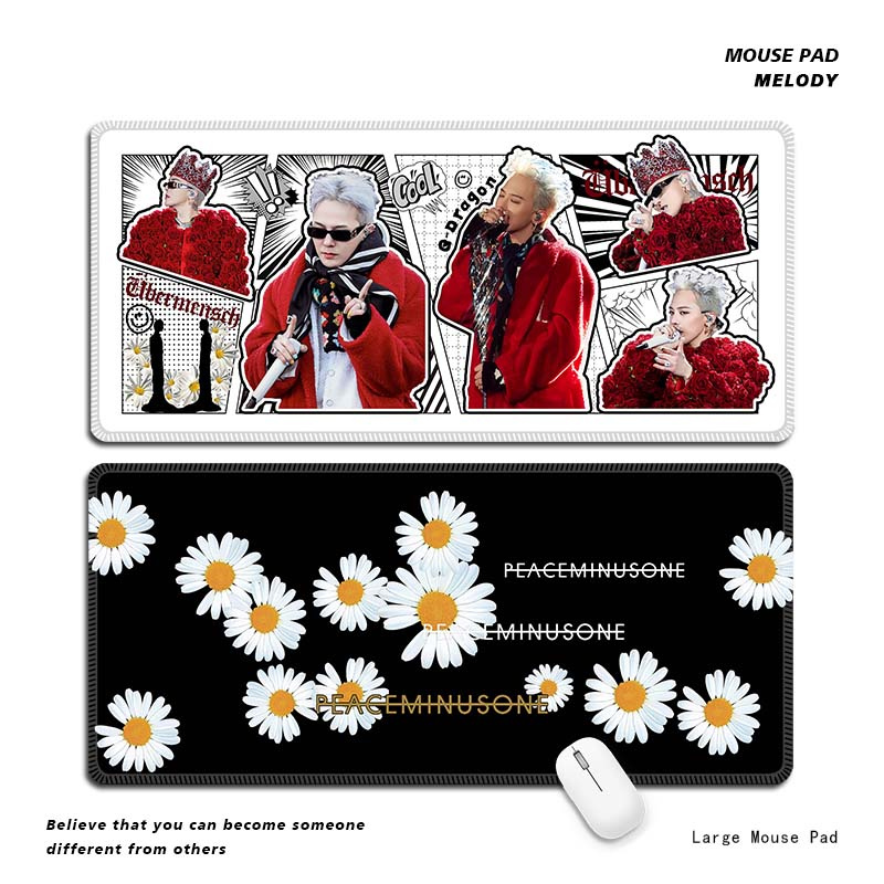 權志龍 GD G-DRAGON 大尺寸滑鼠墊｜BIGBANG小雛菊主題桌墊 電腦鍵盤墊