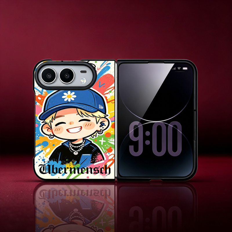 iPhone Duo GD 權志龍 ZOA 貓折疊手機殼｜潮流個性手機保護殼