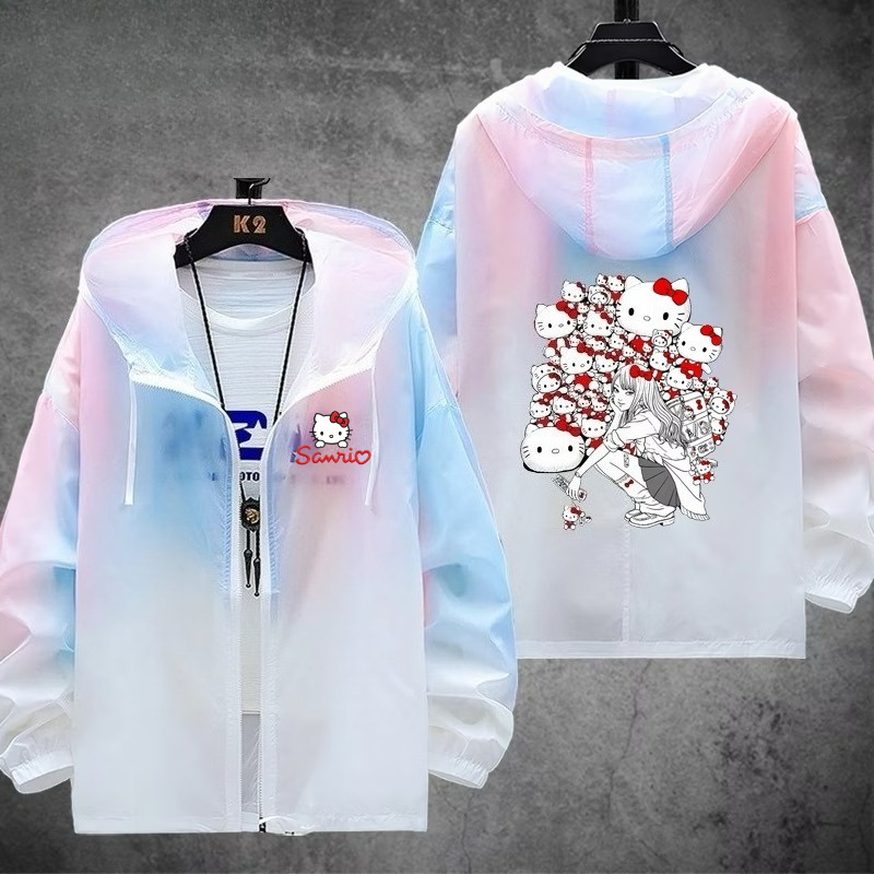 三麗鷗富江Hellokitty伊藤潤二周邊 全機能抗UV涼感漸變防曬外套