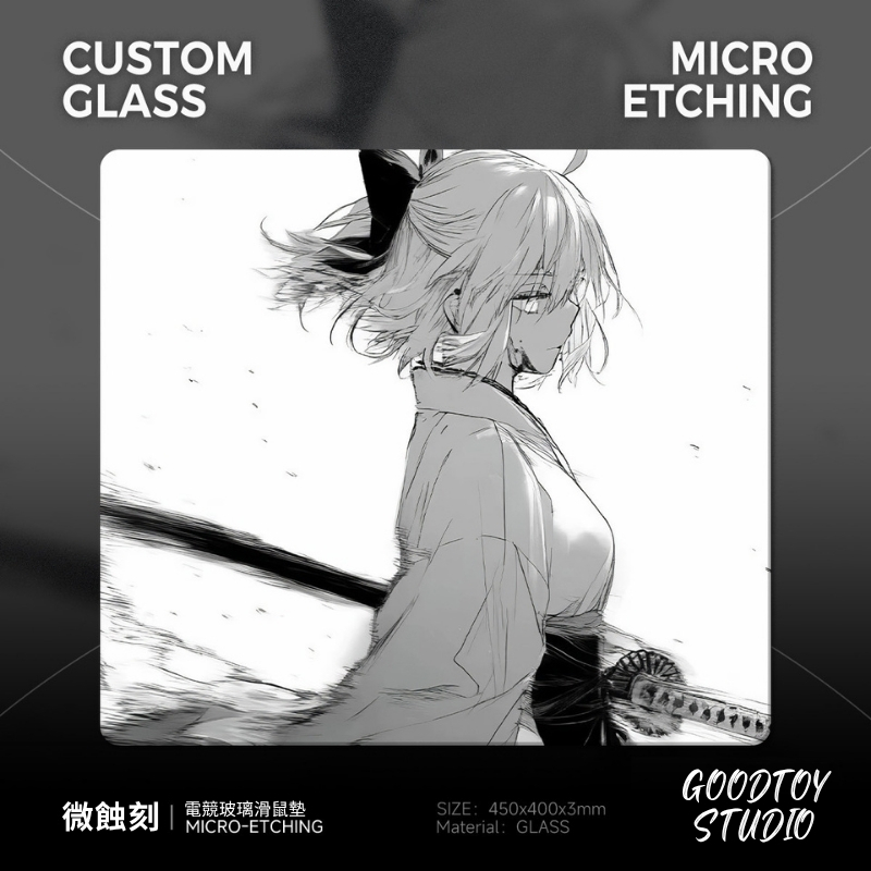 Fate/Grand Order 沖田總司鋼化玻璃滑鼠墊