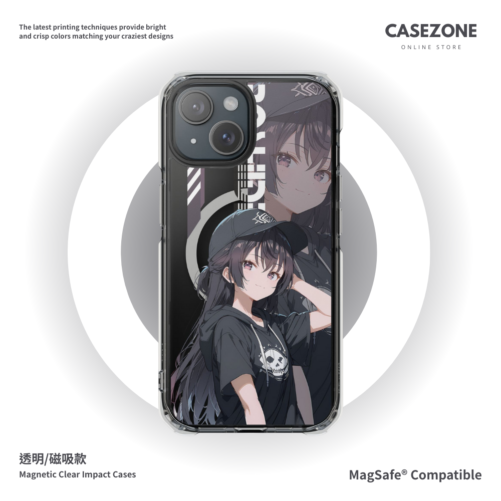 遮羞艾莉&周防有希磁吸手機殼-GOODTOYSTUDIO